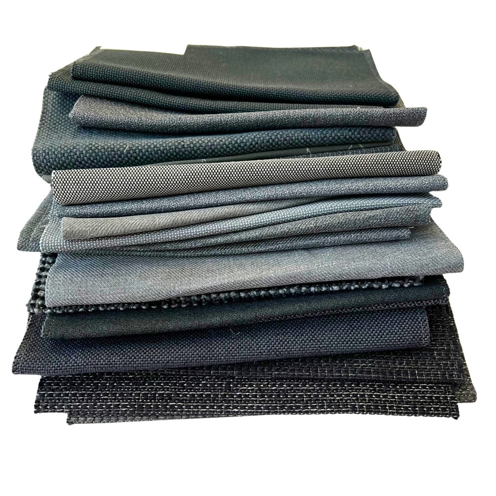 20 Designer Black and Grey Upholstery Fabric Swatches | Quilting Crafts Sewing - Picture 2 of 7